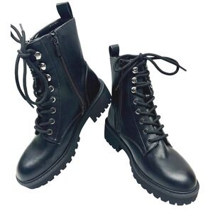 Guess Fearne Combat Boot Size 6M Black